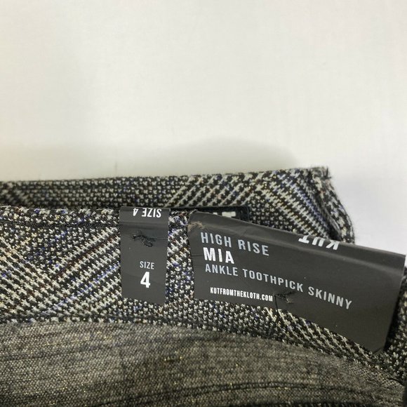 Kut from the Kloth Gray Plaid Ankle Pants - Picture 5 of 5